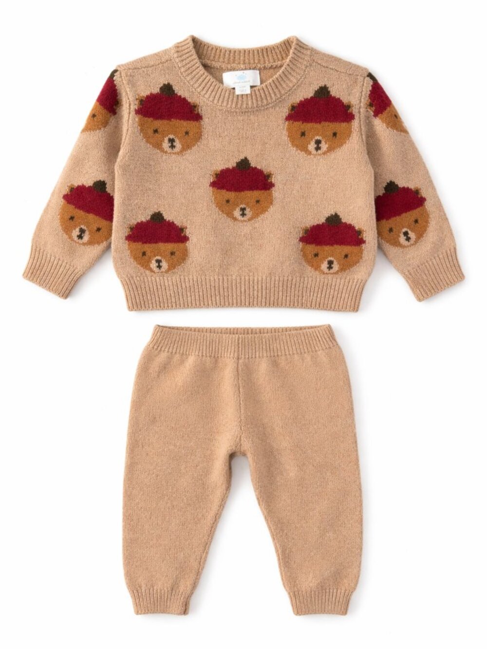 NWT Cloud Island Baby Boy 2-Piece Sweater Knit Set Bear Fall Winter Outfit